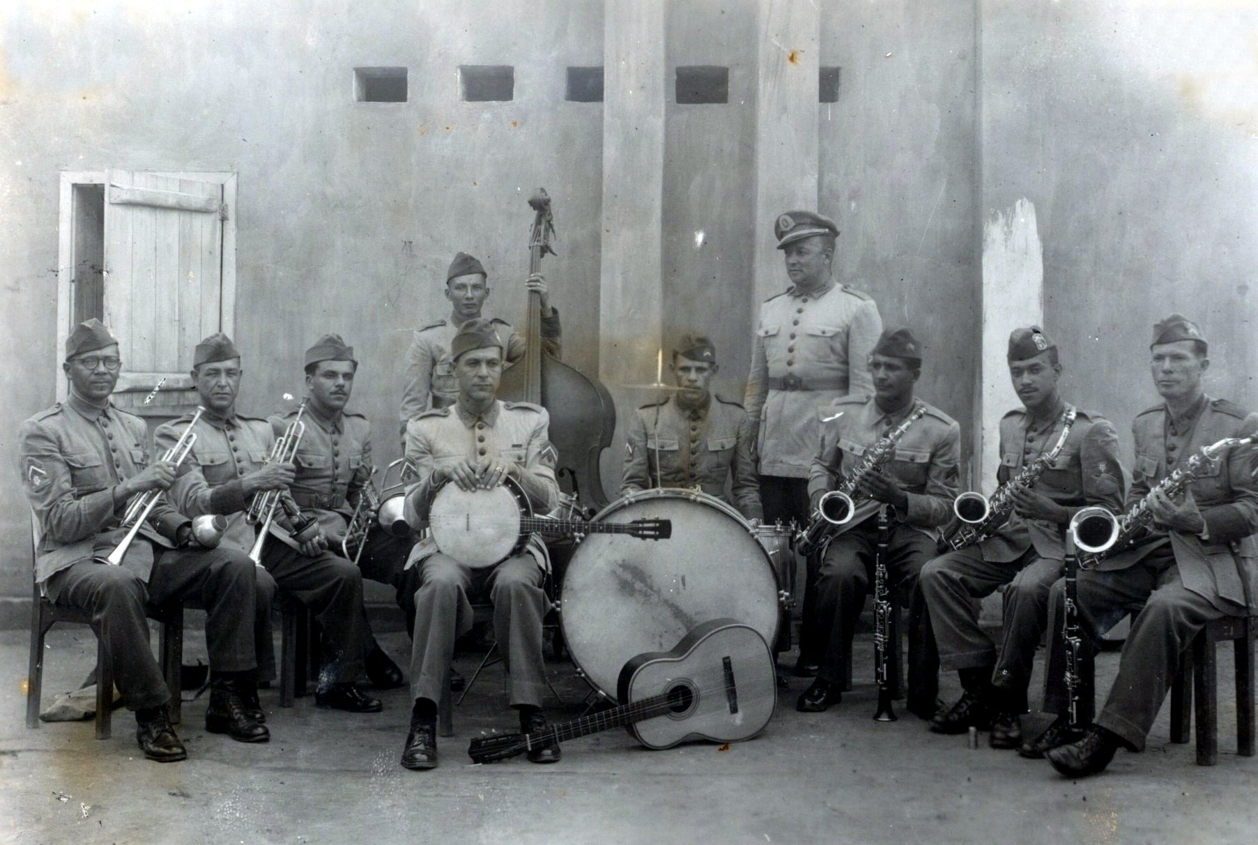 Banda do 11º Regimento de Infantaria na Época da Guerra. FOTO: Reprodução