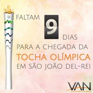 Daqui a nove dias, o fogo olímpico estará em São João del-Rei. ARTE/VAN: Laila Zin